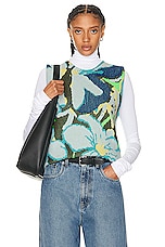 Sky High Farm Workwear Unisex Camo Vest Knit in MULTI, view 1, click to view large image.