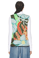 Sky High Farm Workwear Unisex Camo Vest Knit in MULTI, view 3, click to view large image.