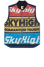 Sky High Farm Workwear Construction Graphic Logo Vest in Multi, view 1, click to view large image.