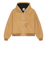 Sky High Farm Workwear Sh4u Hooded Work Jacket in Dark Beige | FWRD