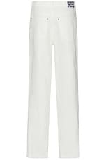 Sky High Farm Workwear Thick One Denim Trousers in White, view 2, click to view large image.