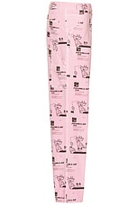Sky High Farm Workwear Insulation Print Double Knee Pants in Pink, view 3, click to view large image.