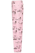 Sky High Farm Workwear Insulation Print Double Knee Pants in Pink, view 4, click to view large image.