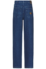 Sky High Farm Workwear Perennial Logo Denim Pants in Blue, view 2, click to view large image.