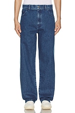 Sky High Farm Workwear Perennial Logo Denim Pants in Blue, view 4, click to view large image.