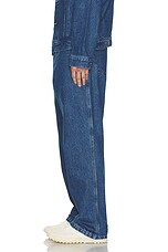 Sky High Farm Workwear Perennial Logo Denim Pants in Blue, view 5, click to view large image.