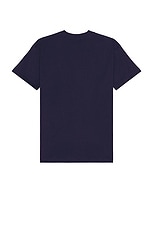 Sky High Farm Workwear Perennial Logo T Shirt in Navy, view 2, click to view large image.