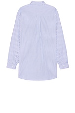 Sky High Farm Workwear Chicken Button Down Shirt in Blue, view 2, click to view large image.
