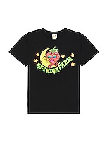 Sky High Farm Workwear U Ally Bo Perennials Print Short Sleeves T-Shirt in BLACK, view 1, click to view large image.