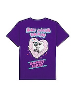 Sky High Farm Workwear Flatbush Printed T-Shirt in PURPLE, view 1, click to view large image.