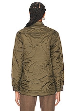 Sky High Farm Workwear Unisex Heidi Bivens Logo Quilted Shirt Woven in GREEN, view 4, click to view large image.