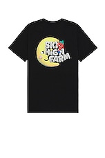 Sky High Farm Workwear Unisex Perennial Shana Graphic T-shirt Knit in BLACK, view 1, click to view large image.