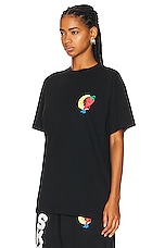 Sky High Farm Workwear Unisex Perennial Shana Graphic T-shirt Knit in BLACK, view 3, click to view large image.