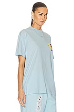Sky High Farm Workwear Unisex Perennial Shana Graphic T-shirt Knit in BLUE, view 2, click to view large image.