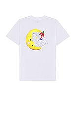 Sky High Farm Workwear Unisex Perennial Shana Graphic T-shirt Knit in WHITE, view 1, click to view large image.