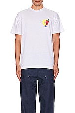 Sky High Farm Workwear Unisex Perennial Shana Graphic T-shirt Knit in WHITE, view 4, click to view large image.