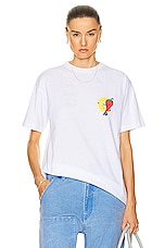 Sky High Farm Workwear Unisex Perennial Shana Graphic T-shirt Knit in WHITE, view 1, click to view large image.