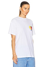 Sky High Farm Workwear Unisex Perennial Shana Graphic T-shirt Knit in WHITE, view 2, click to view large image.