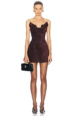 ワンピース SHUSHU TONG FW24 B&W bustier dress (MWDDDR11 COR545BA100) Shushu/Tong B&W Bustier Dress in Red & Brown | FWRD