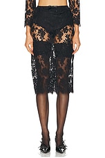 Shushu/Tong Bow Mid Length Skirt in black, view 1, click to view large image.