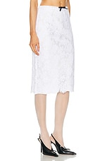 Shushu/Tong Bow Mid Length Skirt in White, view 2, click to view large image.