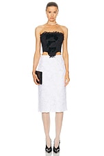 Shushu/Tong Bow Mid Length Skirt in White, view 4, click to view large image.