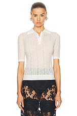 Shushu/Tong Short Sleeve Knit Top in white, view 1, click to view large image.
