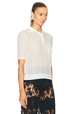 Shushu/Tong Short Sleeve Knit Top in white, view 2, click to view large image.