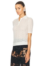 Shushu/Tong Short Sleeve Knit Top in white, view 3, click to view large image.