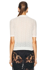 Shushu/Tong Short Sleeve Knit Top in white, view 4, click to view large image.