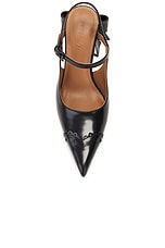 Shushu/Tong Bow Toe Pointed Heels in Black, view 4, click to view large image.