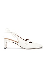Shushu/Tong Side Bow Square Toe High Heels in White, view 1, click to view large image.