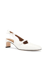Shushu/Tong Side Bow Square Toe High Heels in White, view 2, click to view large image.