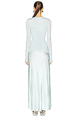 SIR. Alessia Draped Gown in Ice Blue, view 4, click to view large image.