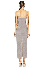 SIR. Jacques Gathered Midi Dress in Slate, view 3, click to view large image.
