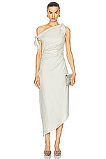 SIR. Affogato Tie Shoulder Dress in Ecru, view 1, click to view large image.