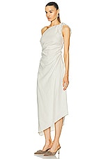 SIR. Affogato Tie Shoulder Dress in Ecru, view 3, click to view large image.