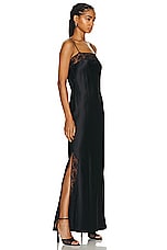 SIR. Aries Lace Slip Dress in Black, view 3, click to view large image.