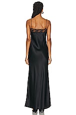 SIR. Aries Lace Slip Dress in Black, view 4, click to view large image.
