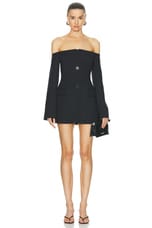 SIR. Sandrine Tailored Mini Dress in Black, view 1, click to view large image.
