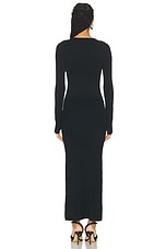 SIR. Helena Long Sleeve Midi Dress in Black, view 3, click to view large image.