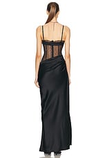 SIR. Dunya Draped Gown in Black, view 4, click to view large image.