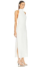 SIR. Clemence Halter Midi Dress in Ivory, view 2, click to view large image.