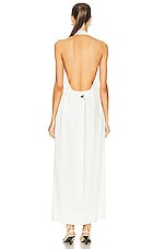 SIR. Clemence Halter Midi Dress in Ivory, view 3, click to view large image.