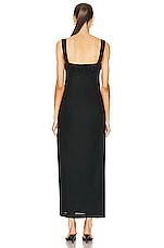 SIR. Bettina Midi Dress in Black, view 4, click to view large image.