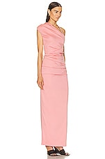 SIR. Giacomo Gathered Gown in Pink, view 2, click to view large image.