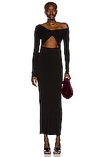 sir the label kelvin off shoulder dress SIR. Kelvin Off Shoulder Dress in Black