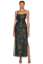 SIR. Valerio Tie Halter Dress in Jardin, view 1, click to view large image.
