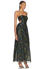 SIR. Valerio Tie Halter Dress in Jardin, view 2, click to view large image.