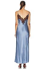 SIR. Danseurs Lace Slip Dress in Bleue, view 3, click to view large image.